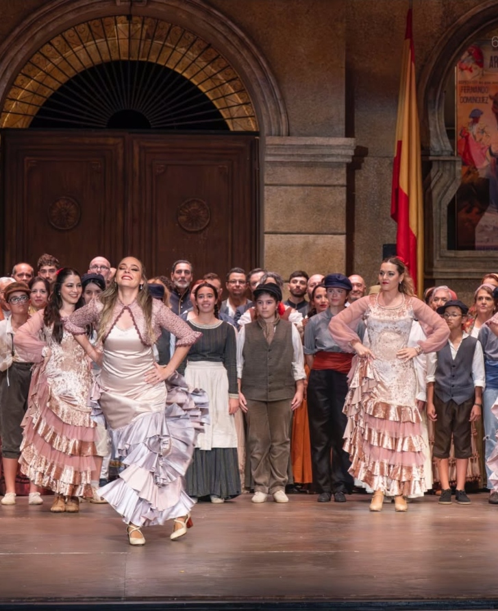 Ópera Carmen Teatro Pérez Galdós Las Palmas 2025 — Amanda de Paula coreógrafa con ballet Gran Canaria Flamenco Estudio y elenco completo